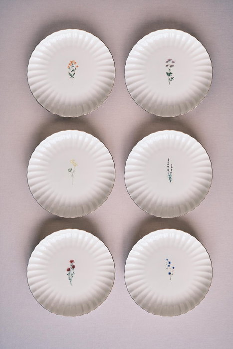 Hermia Juego para servir pasteles de 6 piezas en porcelana Multicolor Hermia Juego para servir pasteles de 6 piezas en porcelana Multicolor